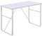 HOMCOM Schreibtisch PC Tisch mit gehärteter Glastischplatte Computertisch Bürotisch Arbeitstisch belastbar 80 kg leicht zu reinigen für Zuhause Büro Schlafzimmer modern Metall Weiß 120 x 60 x 74,5 cm