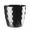 Flowerpot Round Plastic plant pot Crystal Modern Decorative Small Medium Large 7 sizes 9 coolours (Black, 25 cm)