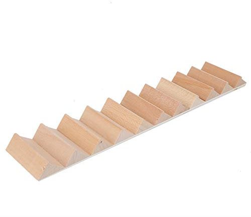 Gatuxe Miniatur Treppe Schritte Modell Holztreppe Puppenhaus Holztreppe Puppenhaus Miniatur Treppe 1:12 Holz für Puppenhaus(Treppen ohne Handläufe)