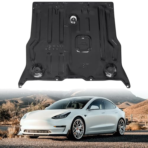 KEWISAUTO Front Skid Plate for Tesla Model 3 2017-2025 / Model Y 2020-2025 | No Drilling Required, Steel Engine Splash Shield Protection Cover, Chassis Guard Plate, for Model 3 / Model Y Accessories