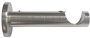 Sento Metall Zubehör für Ø 19 mm Gardinenstangen in Edelstahl Optik Ø 19mm Wandhalter Modern
