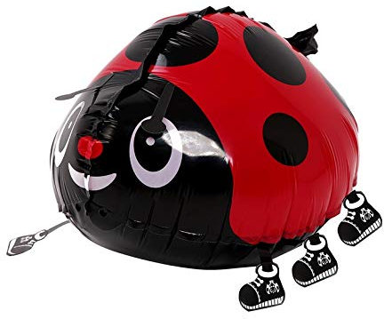 Volunx Ladybird Ladybug Farm Jungle Animal Walking Balloons Air Balloon Aluminium Foil Helium Balloons for Gift Birthday Party Decor