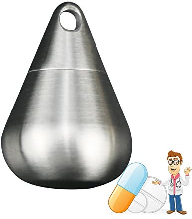 Mini Pillendose Schlüsselanhänger Titan, Wasserdicht Outdoor Pillenbehälter EDC Pillenkapsel, Diskret Tragbar Täglich Reise Tablettenbox, BPA Frei Tablettendose für Unterwegs