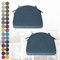 PHUSTJKL 2er Set Stuhlkissen Halbrund Stuhlauflage mit Bändern für Esszimmer, Waschbare rutschfest Sitzkissen mit Reißverschluss für Indoor Zuhause Büro Küche (43x42x40x3cm Graublau)