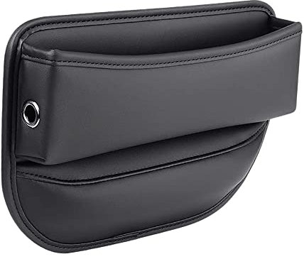FENGQ Autositz Gap Aufbewahrungsbox, Aufbewahrungsbox für Autositze, PU Autositz Konsole Seitentaschen Organizer mit Kabelloch Universal für Mobiltelefone Schlüsselkarten Brieftaschen Brillen