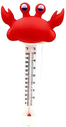 F Fityle Thermomètre de Piscine Flottant eau avec Jauge Crabe - Accessoires de Bassin
