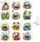 6 Blatt Rub On Transfer Aufkleber Panda Aufkleber Deko Niedliche Tieraufkleber zum Basteln Vintage Ästhetische Panda Transfer Sticker für Möbel Fenster Glas Tasse Holz Auto Scrapbooking Kalender