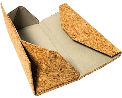 Simaru Brillenetui Hardcase aus Kork - Veganes Sonnenbrillen Etui mit Magnetverschluss - Faltbares Brillenetui Sonnenbrille für Alle Größen, Robuster Schutz für Reisen & Alltag