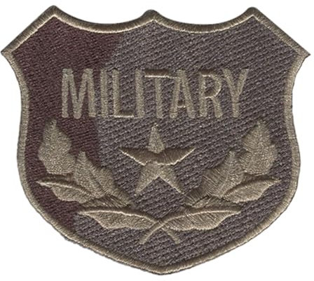 Catch the Patch Military Militär Army - (Größe: 7,8 x 7,3 cm) – Kultige Aufnäher zum Aufbügeln & Aufnähen – Für Jacken, Rucksäcke, Shirts & Cosplay – Ein Must-have für DIY-Fans