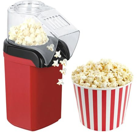 Hmtbet Palomitera Electrica, 1200W Palomitas Dulces Sin Aceites O Mantequilla, Palomitero Electrico para Noches de Cine, Fiestas y Cine En Casa