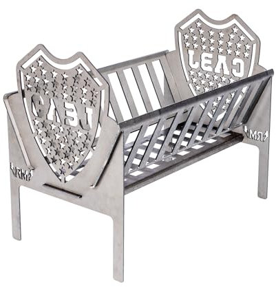 Brasero Fogonero Encastrable Portatil Uso Exterior Jardin Equipos de Futbol Argentinos 45x50x30 cm (pleateado bombonera)