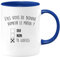 quotedazur - Mug Humour Noir - Ëtes-vous De Bonne Humeur Le Matin Oui Non - Tasse Cadeau Anniversaire Saint-Valentin Râleur Noël Drôle Fun - Bleu/Céramique