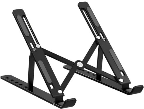 AEIOPRS Support pour Ordinateur Portable Support PC réglable et refroidissant Support Pliable en Plastique et Silicone pour Ordinateurs Portables et tablettes
