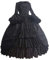 VDDTAGAM Renaissance Femmes Robes Médiévale Manches Longues Parti Costume Déguisements Halloween Reine Victorienne Gothique Robe Vintage Adulte Deguisement Carnaval Halloween Cosplay Fête (Black,5XL)