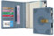 WASON Tagebuch mit Schloss A5 Liniertes Notizbuch Ringbuch Portfolio, Nachfüllbares Schreib Papier Journal, Stift, Klemmbrett Planer Organizer für ideal Geschäft, Schule & Reisen (Nebelblau)