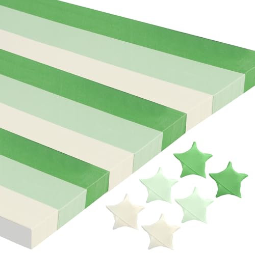 Origami Papier,Origamipapier,Bascetta Stern Papier,Origami Sterne Papierstreifen Paket,Origami Sterne Papier,Papierstreifen Star,Sterne,Papierstreifen Star Paper Strips,Origami Paper,Grün 1620 Stück