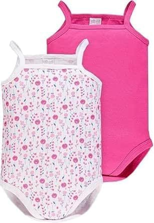 Ellepi Body Bambina Spalla Stretta in 100% Cotone, Confezione da 2 Pezzi, Body Canotta Neonato e Bimba, Morbido e Traspirante, Chiusura con Bottoni Automatici, Intimo