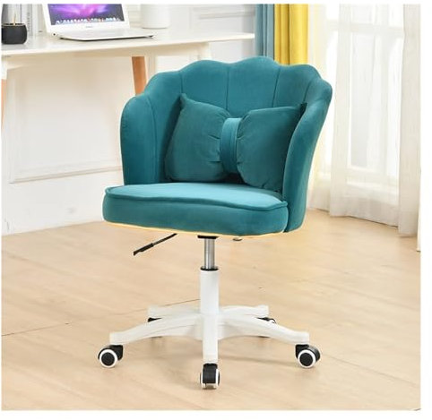 Computerstuhl, Home-Office-Schreibtischstuhl, Drehstuhl, bequemer Drehstuhl mit Rückenlehne, süßer Computer-Ankleidestuhl für Mädchen, Schlafzimmer (Farbe: Grün, Größe: Latexkissen) Beauty Comes