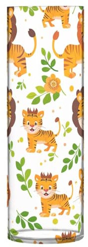 Blumenvase, niedlicher Tiger, unzerbrechlich, dekorativ, moderne Vase, Kunststoffvase für Büro, Zuhause, Meeting