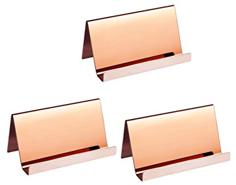 SHINEOFI 3pièces Support Acier Inoxydable Présentoir Support Commercial Présentoir Commercial Lot De Multifonctionnels Pour Bureau or Rose