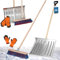 KOTARBAU® Set Schneeschaufel mit Holzstiel 137 cm Straßenbesen 43 cm + Handschuhe Schneeschieber Snow Shovel Schneeräumer Gartenbesen mit Stiel draußen Schneeschaufel Auto Holz Stiel zur Schneeräumung