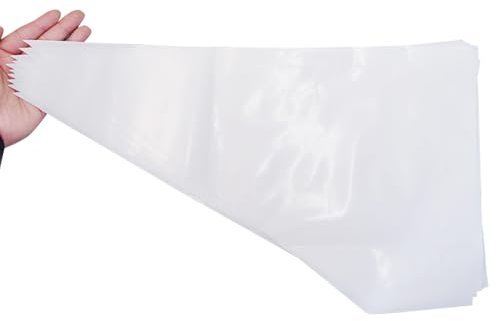 Acoeitl 10 Pcs Thickened Disposable Plastic Grout Bags for Tuck Pointing Masonry Mortar and Grouting Squeeze Piping Bag for Shower Tile Cement Brick Ceramic Caulk (11x19 Inch)
