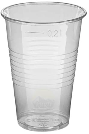 KURTT, Einweg Plastikbecher 200ml - Trinkbecher, Einwegbecher optimal geeignet für Camping, Picknick oder Festival - Kunststoffbecher verwendbar als Camping Becher, Party (1000, Transparent)