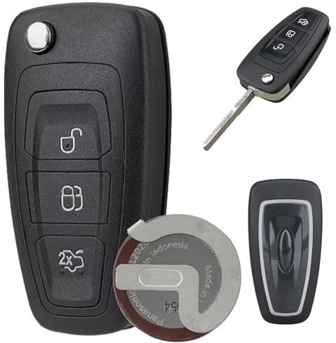 3 Buttons For Ford Transit Custom Car Key Battery VL2020 For Ford Transit Ford Focus MK3 MK4 MK6 MK8 Key Mondeo Tourneo Galaxy Kuga Key Case