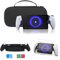 Custodia rigida per Playstation Portal Remote Player – Borsa protettiva per accessori PS5 come cuffie,con cover in silicone,2 pellicole vetro temperato e 4 grip joystick (Nero)