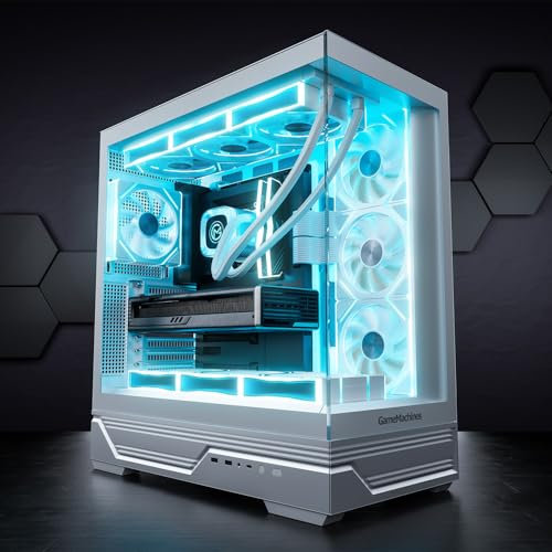 GameMachines Apex Snow Edition - Gaming PC - 360mm Wasserkühlung - Intel Core i7 14700KF - NVIDIA GeForce RTX 5060Ti 16GB - 1000GB M.2 SSD - 32GB RGB DDR4 - WLAN - Windows 11 Pro