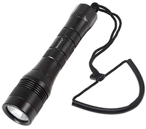 SecurityIng Scuba Diving Flashlight 1000Lm 150M Waterproof LED Professional Underwater Torch (9 Spotlight)