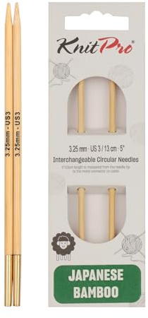 KnitPro K22400 Rundstricknadel, Bamboo, Natur, 12 x 0.33 x 0.33 cm, 2
