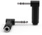 Confezione da 2 Spina maschio stereo da 6,35 mm ad angolo retto a Adattatore audio femmina Jack stereo da 1/4 6,35 mm