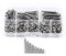 Walfront 160 piezas Tornillos de Cabeza Hexagonal Rosca Métrica 304 Acero Inoxidable con Caja de Almacenamiento M3 x 6/8/10/12/16/20/25/30 mm