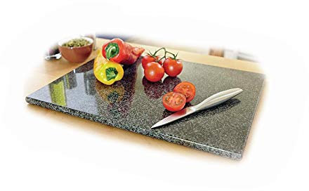 Large Black Kitchen Granite Speckled Stone Cutting Chopping Board Worktop Saver.