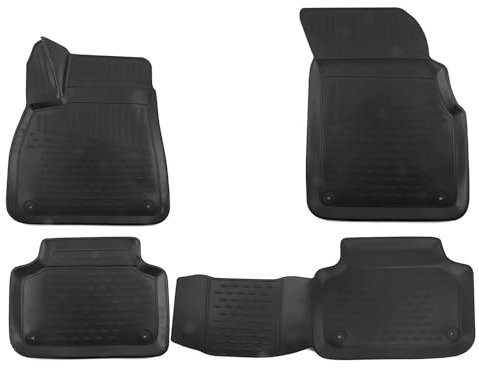 OMAC Gummimatten Fußmatten für Audi Q7 Q8 2015-2025 TPE Automatten Schwarz 4X