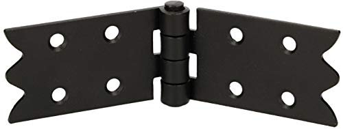 KOTARBAU® Cerniera per Mobili 112 x 35 mm per Cassapanca ad Ala Verniciata a Polvere Nera