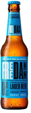 24x ESTRELLA Free DAMM Alcohol Free Lager 0.0, 330ml - New Bigger Bottles