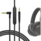 Geekria Audio Kabel mit Mikrofon Kompatibel mit JBL E45BT E40BT E55BT E30 650BTNC E65BTNC Kopfhörer, 2.5mm Ersatz-Stereokabel für Kopfhörer mit Inline-Mikrofon und Lautstärkeregler(4 ft / 1.2 m)