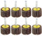 Utoolmart Schaftmontierte Lamellen-Räder mit Spanndorn mit 35 mm Schleifkopf, Schleifmittel, Schleifscheibe, Polieren, Rotationszubehör-Set zum Schleifen, 8 Stück
