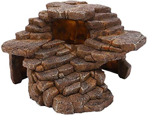 HOBBY Terraristik Desert Cave 3 I 23 x 22 x 15,5 cm I naturnahe Versteckmöglichkeit für Terrarien und Aquarien I dekorative Versteckhöhle als Rückzugsort für Reptilien, Amphibien und Fische