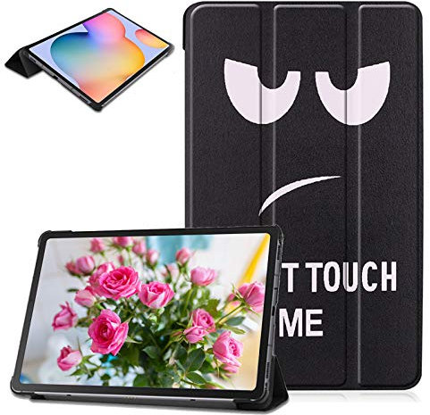 LCHDA Cover per Samsung Galaxy Tab A7 10,4 Pollici 2020 SM-T500 / T505, Ultra Sottile Tri-fold Custodia in Pelle PU Intelligente Magnetico Cover Protettiva con Auto Svegliati/Sonno - Don't Touch Me