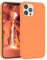 EAZY CASE - Silikon Hülle für iPhone 12 Pro Max Hülle weich stoßfeste Schutzhülle mit Kameraschutz Handyhülle iPhone 12 Pro Max Silikonhülle Dünn mit Premium Schutz TPU Cover Phone Case in Orange