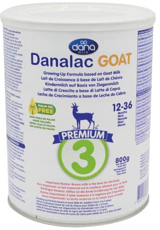 Danalac Advanced Goat Milk Growing Up Formula 800 g Stage 3 Babymilchpulver für Kleinkinder und Babys im Alter von 1–3 Jahren – (1 Stück)