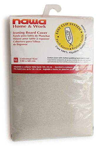 Nawa Funda de Planchar Encaja en Cualquier Tipo de Tabla de Entre 110-130 cm de Largo y 30-47 cm de Ancho (Metalizada)