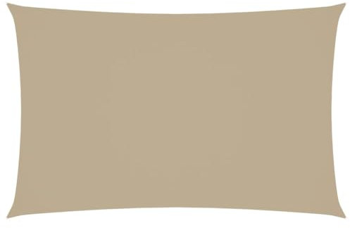 vidaXL Voile de Parasol Voile d'Ombrage Ecran Solaire de Jardin Store de Patio Terrasse Balcon Extérieur Tissu Oxford Rectangulaire 2,5x5 m Beige