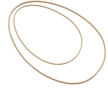 NaDeco Metallring in Ei-Form in Gold, wählbar in Größen 24x35 cm bis 40x58 cm | Metallring | Metalldrahtring | Drahtring zum Basteln | Metallring für Wickeltechnik | Loop-Ring, Größe:24x35 cm