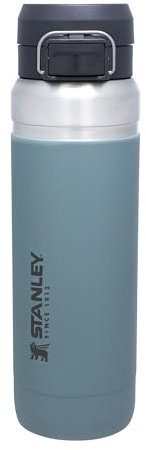 Stanley Quick Flip Stainless Steel Water Bottle 1.06L - Keeps Cold For 18 Hours - Leakproof - BPA-Free Thermal Flask - Dishwasher Safe - Cup Holder Compatible - Shale