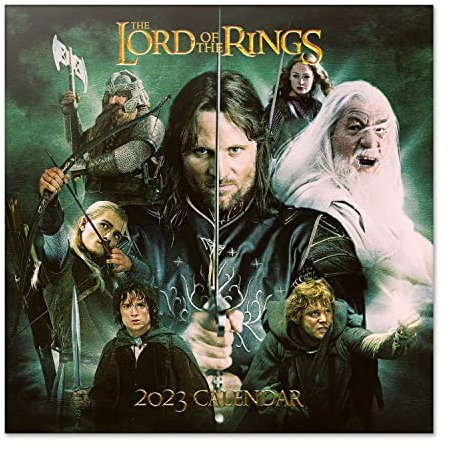 Grupo Erik Wandkalender 2023, Der Herr Der Ringe Jahreskalender 2023, Kalender 2023 Wandkalender Mit Geschenk Poster, Kalender 2023 Zum Aufhängen, Offizielle Lizenz, FSC Zertifiziert