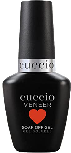 Cuccio Veneer Gel Polish 13ml- Encore- Fire Red Neon Creme
